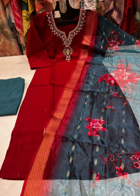 Harsh Creation Women Kurti Pant Dupatta Set