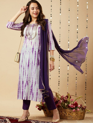 FLYMEN'S Women Kurta Pyjama Dupatta Set