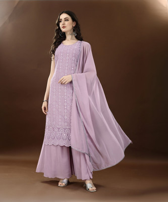 SHOPPING QUEEN Women Kurta Palazzo Dupatta Set