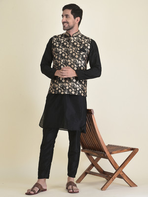 HOUSE OF DEYANN Men Kurta Pant Ethnic Jacket Set