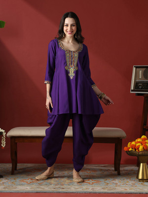 Globus Women Kurti Dhoti Pant Set