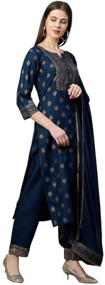 Glorytax Women Kurti Salwar Dupatta Set