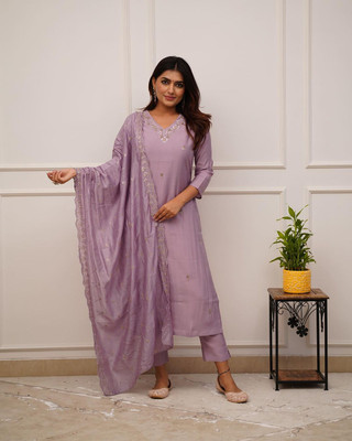 RADHEKRISHNA FASHIONABLES Embroidered Kurta, Salwar & Dupatta Set