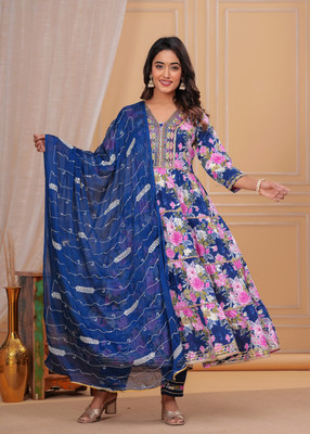 NIA AMORA Women Kurti Pant Dupatta Set