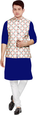 OS Jeans Men Kurta Pyjama Ethnic Jacket Set