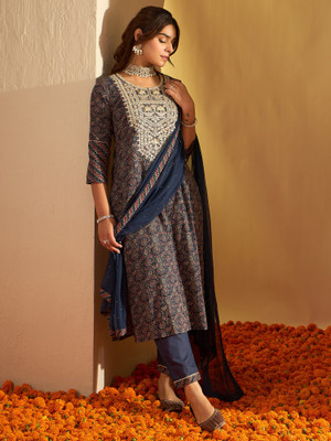 Indo Era Women Kurta Pant Dupatta Set
