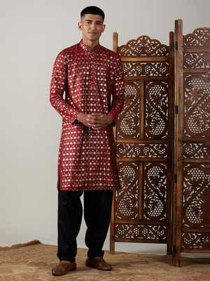 VASTRAMAY Men Kurta Patiala Set