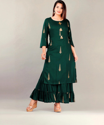 MANVIK FASHION Women Kurta Sharara Set