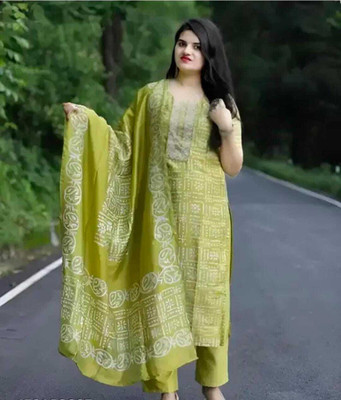 PINKLABEL Women Kurta Pant Dupatta Set