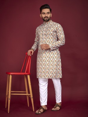 CELLUX Men Kurta Pyjama Set