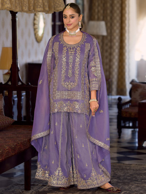 Indo Era Women Kurta Palazzo Dupatta Set