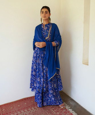 Janasya Women Kurta Sharara Dupatta Set