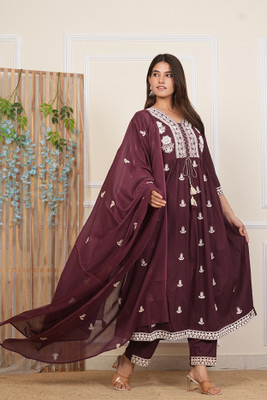 yamini fashion Embroidered Kurta, Trouser/Pant & Dupatta Set