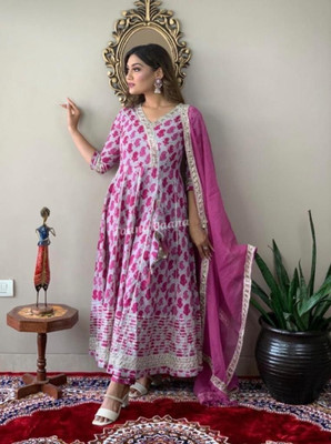 Pant n lites Women Ethnic Top Pant Dupatta Set