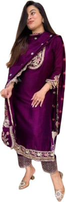 NF FAB Women Ethnic Top Palazzo Dupatta Set