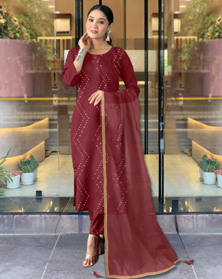BAMSOM WEAR Women Kurta Palazzo Dupatta Set