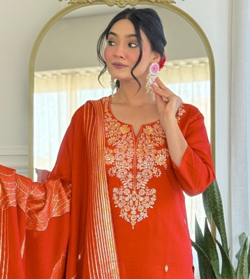 THE52 Women Kurti Pant Dupatta Set