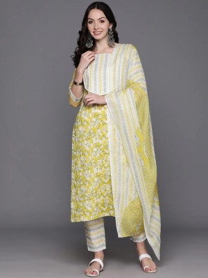 Lamba Creations Printed Kurta, Trouser/Pant & Dupatta Set