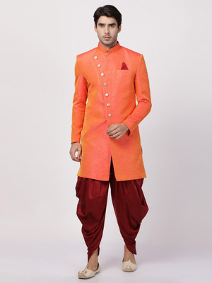 VASTRAMAY Men Sherwani Dhoti Pant Set