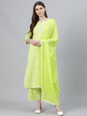 LIBAS Women Kurta Palazzo Set