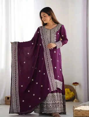 Frockery Women Kurti Palazzo Dupatta Set