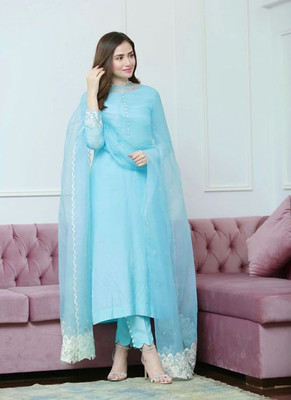 Aatvi Women Kurta Pant Attached Dupatta Set