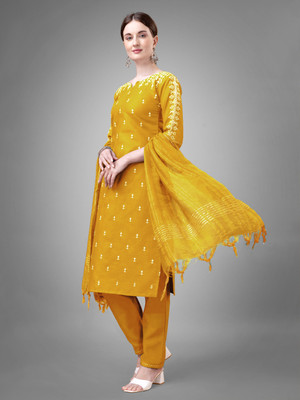 runglory Embroidered Kurta, Trouser/Pant & Dupatta Set