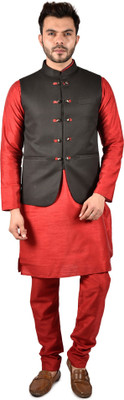 PRINTCULTR Men Kurta Pyjama Ethnic Jacket Set