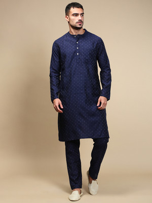 WHITE HEART Men Kurta Pyjama Set