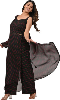 Gulabii Gouri Women Ethnic Top Palazzo Set