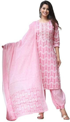 Aradhana Fashion Women Kurta Palazzo Dupatta Set