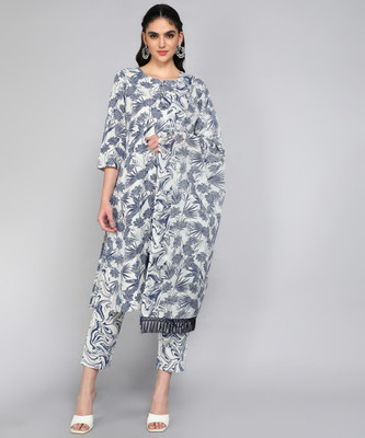 TextileCloth Floral Print Kurta, Trouser/Pant & Dupatta Set