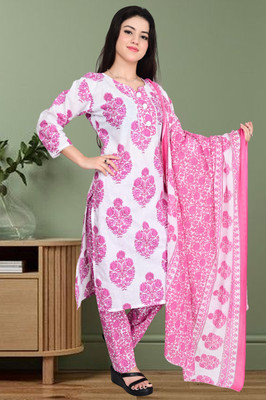 THREEQUEEN Women Kurti Pant Dupatta Set