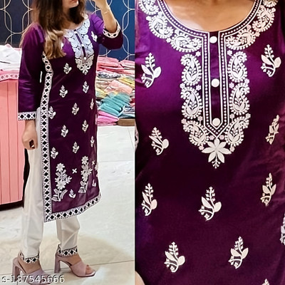 JIYAAN CREATION Women Kurta Pant Dupatta Set