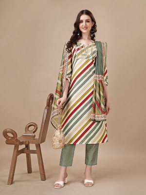 TRAHIMAM Women Kurti Pant Dupatta Set