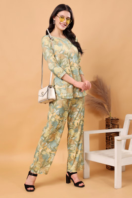 London Hills Women Ethnic Top Palazzo Set