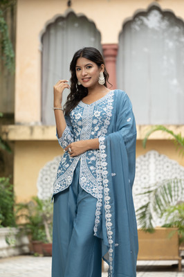 vita fashion Women Kurti Palazzo Dupatta Set