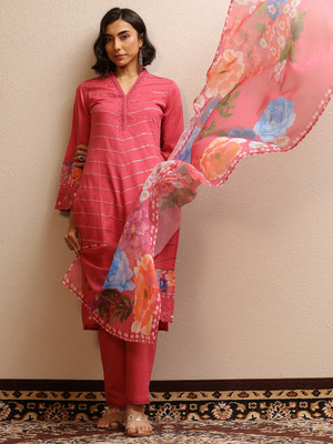 LIBAS Women Kurta Pant Dupatta Set