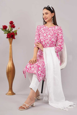 Blosom Women Kurti Pant Dupatta Set