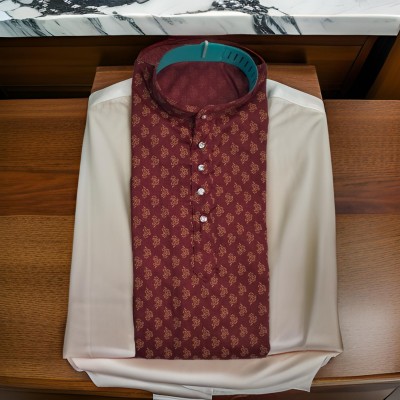 AwadhChikan Men Kurta Set