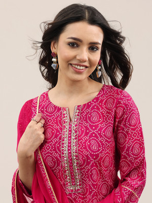 LIBAS Women Kurta Pant Dupatta Set