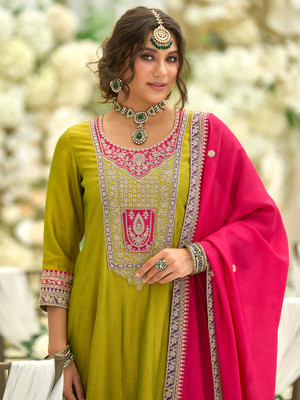 Indo Era Women Kurta Pant Dupatta Set