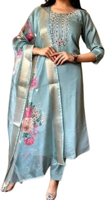 Rifashionv Women Kurta Pant Dupatta Set