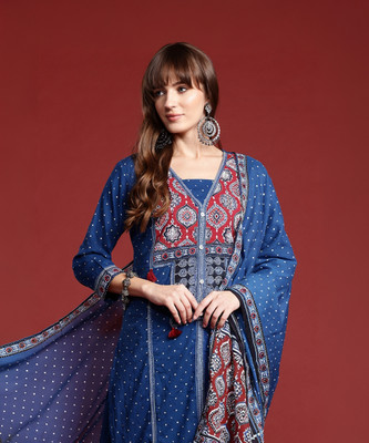 Indo Era Women Kurta Pant Dupatta Set