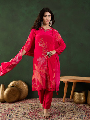 Vastramyaa Women Kurta Pant Attached Dupatta Set