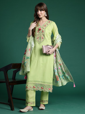 Indo Era Women Kurta Pant Dupatta Set
