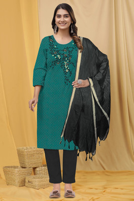 AL RAZAB Embroidered Kurta, Trouser/Pant & Dupatta Set