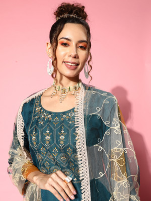 SheWill Women Kurta Pant Dupatta Set