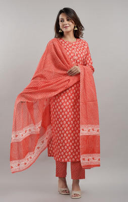 D K W Women Kurta Pant Dupatta Set