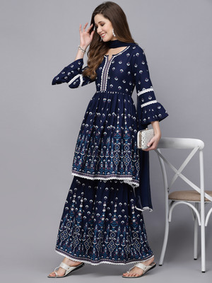 Stylum Women Kurta Sharara Dupatta Set